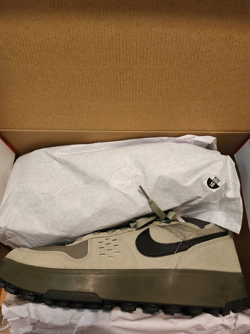 Nike City Surplus Mens Army Olive-Tan and Black Rugged Trail Sneaker - Picture 1 of 9